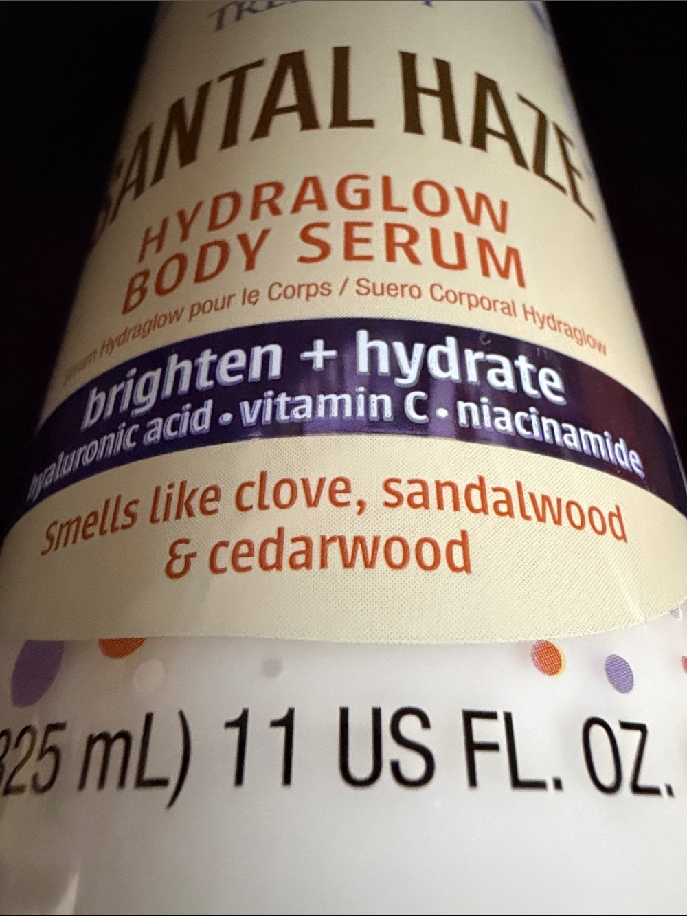 Tree Hut Santal Haze Hydraglow Body Serum - Cream & Copper Pump - Picture 5 of 5